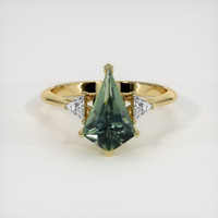 2.18 Ct. Sapphire Ring, 18K Yellow Gold 1