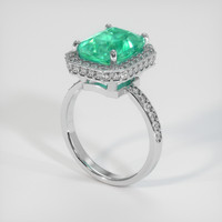 4.55 Ct. Emerald Ring, Platinum 950 2