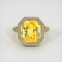 10.99 Ct. Yellow Sapphire Ring, 10K Yellow Gold 1