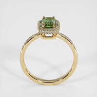 1.29 Ct. Green Sapphire Ring, 18K Yellow Gold 3