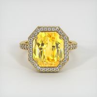 10.99 Ct. Sapphire Ring, 18K Yellow Gold 1