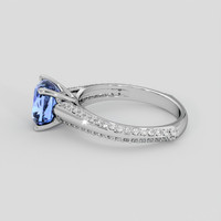 2.93 Ct. Blue Sapphire Ring, Platinum 950 4