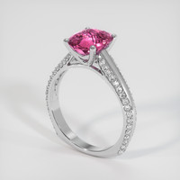 2.50 Ct. Purplish Pink Sapphire Ring, Platinum 950 2