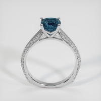1.69 Ct. Greenish Blue Sapphire Ring, Platinum 950 3