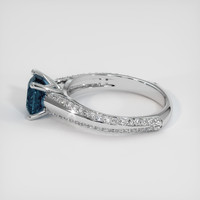 1.69 Ct. Greenish Blue Sapphire Ring, Platinum 950 4
