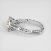 2.57 Ct. Peach Sapphire Ring, Platinum 950 4