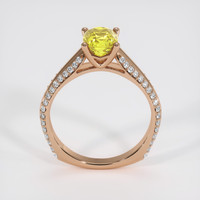 2.57 Ct. Yellow Sapphire Ring, 14K Rose Gold 3