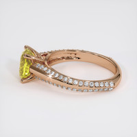 2.57 Ct. Yellow Sapphire Ring, 14K Rose Gold 4