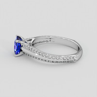 1.04 Ct. Blue Sapphire Ring, 10K White Gold 4