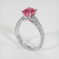 2.40 Ct. Padparadscha Sapphire Ring, 14K White Gold 2