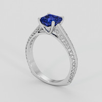 1.37 Ct. Blue Sapphire Ring, 14K White Gold 2