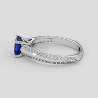 1.37 Ct. Blue Sapphire Ring, 14K White Gold 4