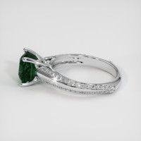 3.31 Ct. Green Sapphire Ring, 14K White Gold 4