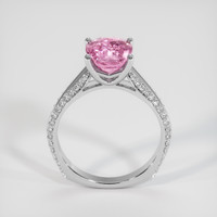 3.02 Ct. Pink Sapphire Ring, 18K White Gold 3