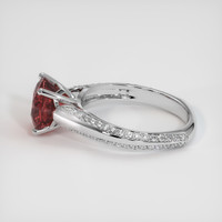 3.03 Ct. Padparadscha Sapphire Ring, 18K White Gold 4