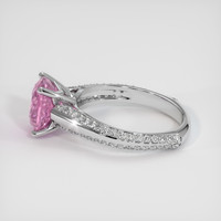 2.65 Ct. Pink Sapphire Ring, 18K White Gold 4