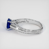 1.08 Ct. Blue Sapphire Ring, 18K White Gold 4