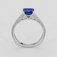 1.37 Ct. Blue Sapphire Ring, 18K White Gold 3