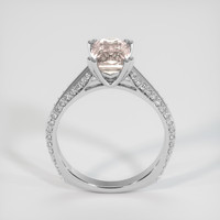 2.57 Ct. Peach Sapphire Ring, 18K White Gold 3