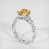 2.09 Ct. Sapphire Ring, 18K White Gold 2