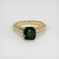 3.31 Ct. Green Sapphire Ring, 14K Yellow Gold 1
