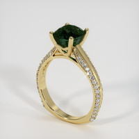 3.31 Ct. Green Sapphire Ring, 14K Yellow Gold 2