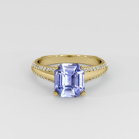 2.70 Ct. Blue Sapphire Ring, 18K Yellow Gold 1