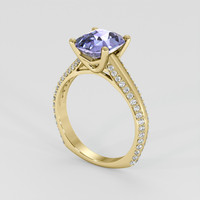 2.70 Ct. Blue Sapphire Ring, 18K Yellow Gold 2