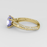 2.70 Ct. Blue Sapphire Ring, 18K Yellow Gold 4