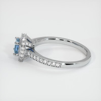 0.48 Ct. Greenish Blue Sapphire Ring, Platinum 950 4