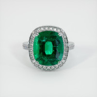 6.53 Ct. Emerald Ring, Platinum 950 1