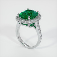 6.53 Ct. Emerald Ring, Platinum 950 2