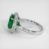 4.39 Ct. Emerald Ring, Platinum 950 4