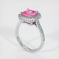 2.63 Ct. Pink Sapphire Ring, Platinum 950 2
