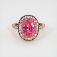 3.98 Ct. Pink Sapphire Ring, 14K Rose Gold 1