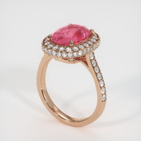 3.98 Ct. Pink Sapphire Ring, 14K Rose Gold 2