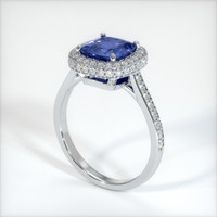 2.30 Ct. Blue Sapphire Ring, 10K White Gold 2