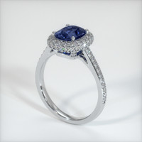 1.58 Ct. Blue Sapphire Ring, 10K White Gold 2
