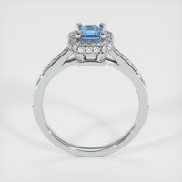 0.48 Ct. Greenish Blue Sapphire Ring, 14K White Gold 3