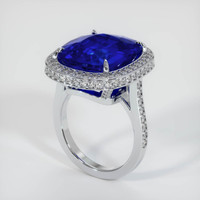 17.17 Ct. Sapphire Ring, 14K White Gold 2