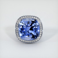 24.60 Ct. Blue Sapphire Ring, 14K White Gold 1