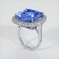 24.60 Ct. Blue Sapphire Ring, 14K White Gold 2