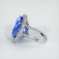 24.60 Ct. Blue Sapphire Ring, 14K White Gold 4
