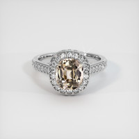 1.59 Ct. Sapphire Ring, 14K White Gold 1