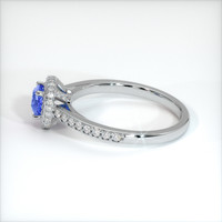 0.73 Ct. Sapphire Ring, 18K White Gold 4