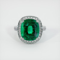 6.53 Ct. Emerald Ring, 18K White Gold 1