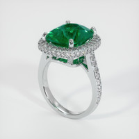 6.53 Ct. Emerald Ring, 18K White Gold 2