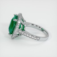 6.53 Ct. Emerald Ring, 18K White Gold 4