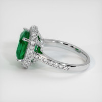 4.39 Ct. Emerald Ring, 18K White Gold 4