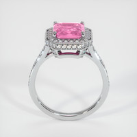 2.63 Ct. Pink Sapphire Ring, 18K White Gold 3